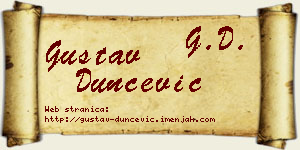 Gustav Dunčević vizit kartica